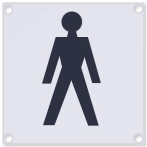 Pictogram Male 140x140mm Aluminium (EACH)