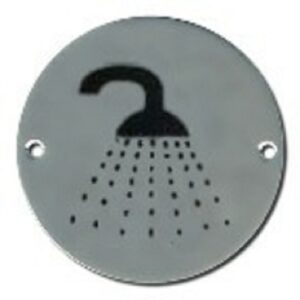 Pictogram Shower 75mm Dia Aluminium (EACH)