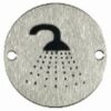 Pictogram Shower 75mm Dia Stainless Steel (EACH)