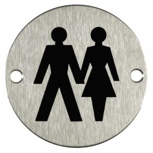 Pictogram Unisex 75mm Dia Stainless Steel (EACH)