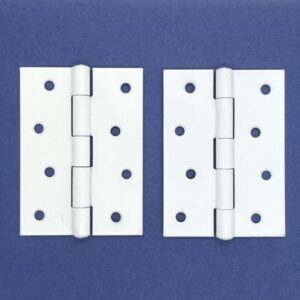 Steel Butt Hinge 100mm Epoxy White (PAIR)