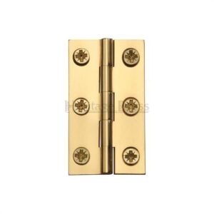 HERITAGE BRASS HG99-115-PB Solid Drawn Brass Butt Hinge 50x28x1.3mm PB (HINGE)