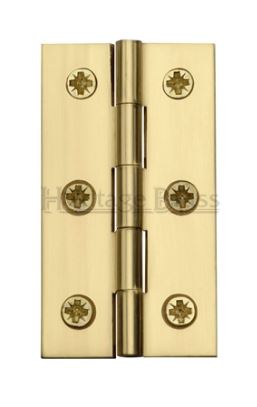 HERITAGE BRASS HG99-120-PB Solid Drawn Brass Butt Hinge 63x35x1.4mm PB (HINGE)