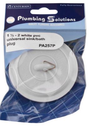 Universal Sink Plug 1 1/2-2in White (EACH)