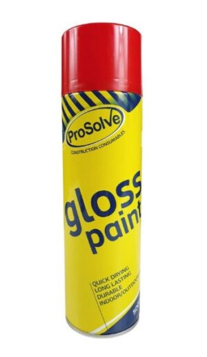 PROSOLVE Spray Paint Acrylic Gloss Red 500ml (EACH)