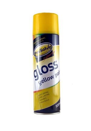 PROSOLVE Spray Paint Acrylic Gloss Yellow 500ml (EACH)