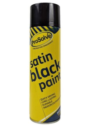 PROSOLVE Spray Paint Acrylic Satin Black 500ml (EACH)