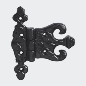 Unequal Fancy Strap Hinge 110x80mm Antique Black (HINGE)