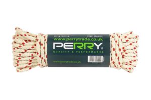 PERRY 8342 Sashcord 6.5mm Solid Br Red-dash 12.5m (EACH)
