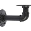 Pipe L Shape Bracket 80x80mm Black (EACH)