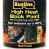 RUSTINS High Heat Matt Black For Metals 250ml (EACH)