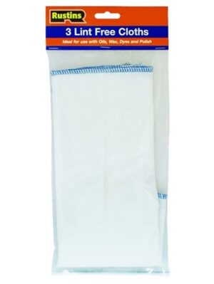RUSTINS Lint Free Cotton Cloths 300x300mm Pk-3 (PK 3)