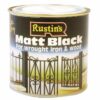 RUSTINS Matt Black Paint Wood/Metal Int/Ext 250ml (EACH)