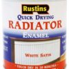 RUSTINS Q/D Radiator Enamel Satin 250ml White (EACH)