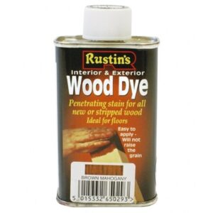 RUSTINS Wood Dye Brown Mahogany Int/Ext (Turps) 1.0l (EACH)