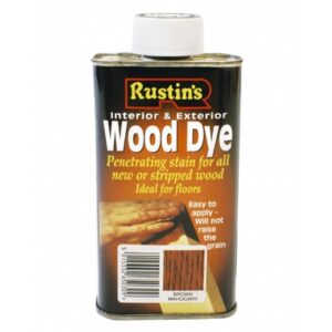RUSTINS Wood Dye Brown Mahogany Int/Ext (Turps) 250ml (EACH)