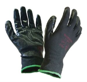 SCAN Gloves Seamless Inspection Black Large (PAIR)