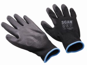 SCAN Dipped Pu Gloves (5) (5 PR)
