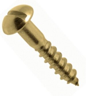 WoodScrew Round Head 8 x 1.1/4  Brass (EACH)