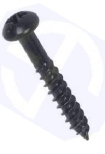 WoodScrew Round Head 8x1 Black (EACH)