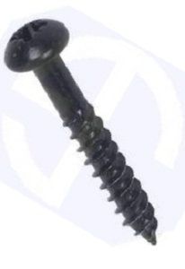 FRIULSIDER 07400E30016 WoodScrew Rnd Pozi 3.0x16mm Black ZP (EACH)
