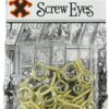 Screw Eyes Pack 24 Assorted Electro Brass (PK 24)