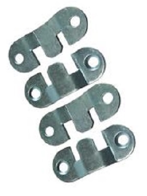 Flush Mounting Plates Mini 2 Pairs Zinc Plated (PK 2)