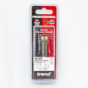 TREND 46/85X1/4TC Trimmer & V Groove 12.7mm Dia (EACH)
