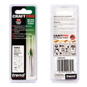 TREND C043X1/4TC Chamfer V Groove 60deg X 12.7mm Dia (EACH)