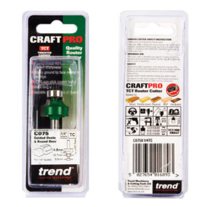 TREND C075X1/4TC Round/Over 4.8mm Radius x 12.7mm Cut (EACH)