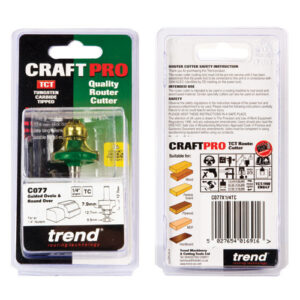 TREND C077X1/4TC Round/Over 7.9mm Radius x 12.7mm Cut (EACH)