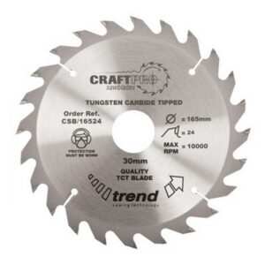 TREND CSB/16524 Craft Saw Blade 165mm x 24t x 30mm (EACH)