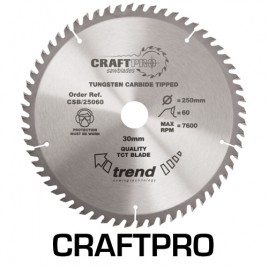 TREND CSB/25060 Craft Saw Blade 250mm x 60t x 30mm (EACH)