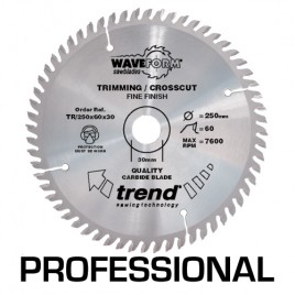 TREND +TR/250x60x30 Blade Circ Tct C/cut 250x60tx30mm (EACH)