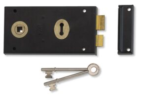 UNION J1448-BJ Rim Sash Lock 138mm Black (EACH)