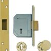 UNION B-3G114E-PL-67 5 Lev Mortice Deadlock 67mm 20mm Throw Brass (EACH)