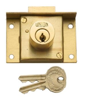 UNION J4004-PL Till Lock Cut Cylinder Pattern 63mm Brass (EACH)