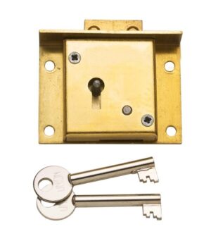UNION J4046-SD-63 KA Drawer Lock Cut 4 Lever 63mm Keyed Alike Brass (EACH)