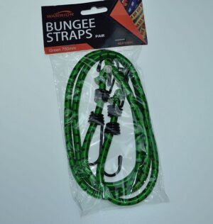 WARRIOR BDX1897C Bungee Straps 750mm Green (PK 2)