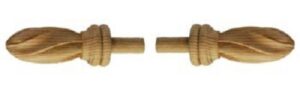 WILD GOOSE PN 787 Spiral Reeded/fluted Curtain Rail Finial (PAIR)