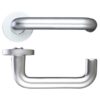 Safety Lever 19mm On Rose Satin Aluminium (PAIR)