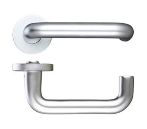 Safety Lever 19mm On Rose Satin Aluminium (PAIR)