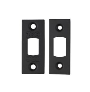 ZOO HARDWARE ZLAP02PCB Tubular Mortice Deadbolt Faceplate Black (EACH)