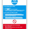 Sign Fire Action Notice Plas 200x300 (EACH)