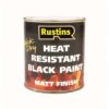 RUSTINS Qd Heat Resistant Matt Black Wood/Metal 250ml (EACH)