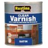 RUSTINS Varnish Int Poly Clear Satin 500ml (EACH)