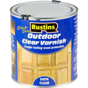 RUSTINS Quick-Drying Ext Varnish Clear Satin 1.0l (EACH)