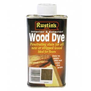 RUSTINS Wood Dye Ebony Int/Ext (Turps) 250ml (EACH)