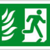 Sign Fire Exit (Flame) Up Self Adhesive 600x200 (EACH)