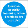 Sign Remove.security Fastening Plas 100x100 (EACH)